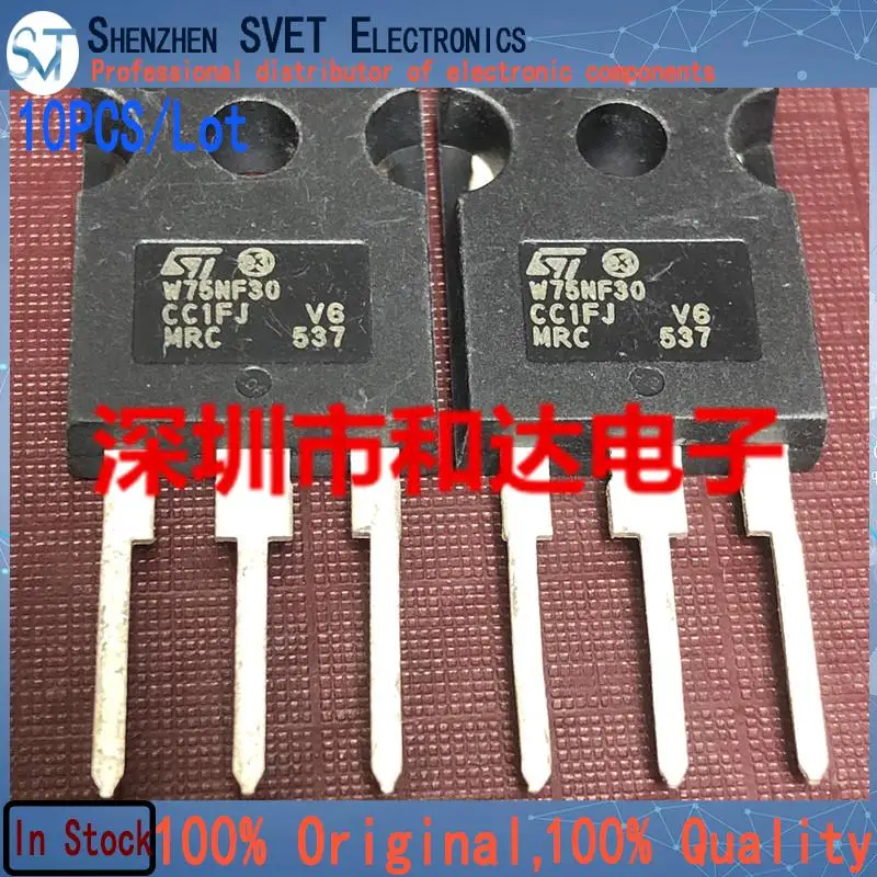 10PCS/Lot W75NF30 STW75NF30  TO-247 300V 60A   Imported Original New And In Stock 100%Test