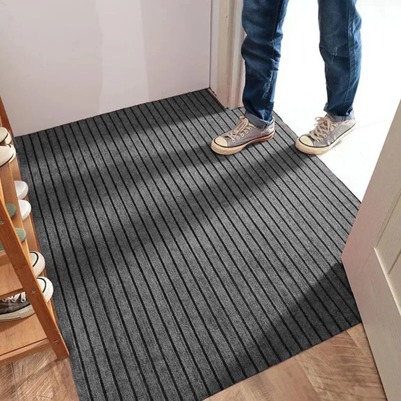 Large Thin Door Mats Indoor Anti Slip Oilproof Kitchen Area Rugs Striped Hallway Floor Mats Mall Outdoor Mat Entrance Doormat