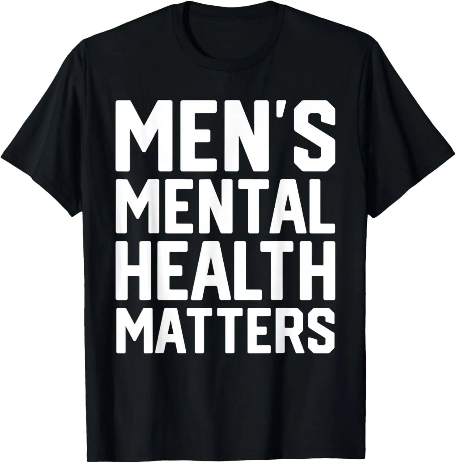 Mental Health Matters Men Awareness Month T-Shirt 100% Cotton Trendy Y2K Short-Sleeve Tee – Soft, Quick-Drying, & Moisture-Wicking; Ideal for Sports or Casual Wear; Great Gift for Christmas or Halloween.