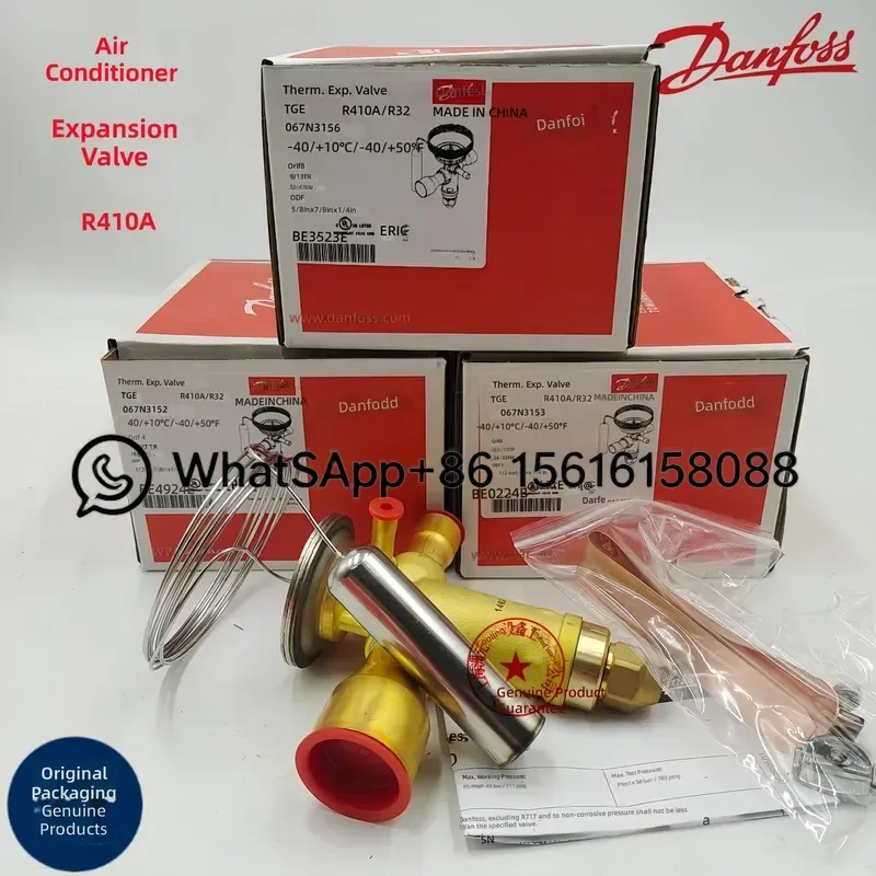 Danfoss R410A AC Expansion Valve TGEL 3.5 4.5 6.5 9 for 067N 3156 3153 Air Conditioner Refrigeration Parts Complete Model