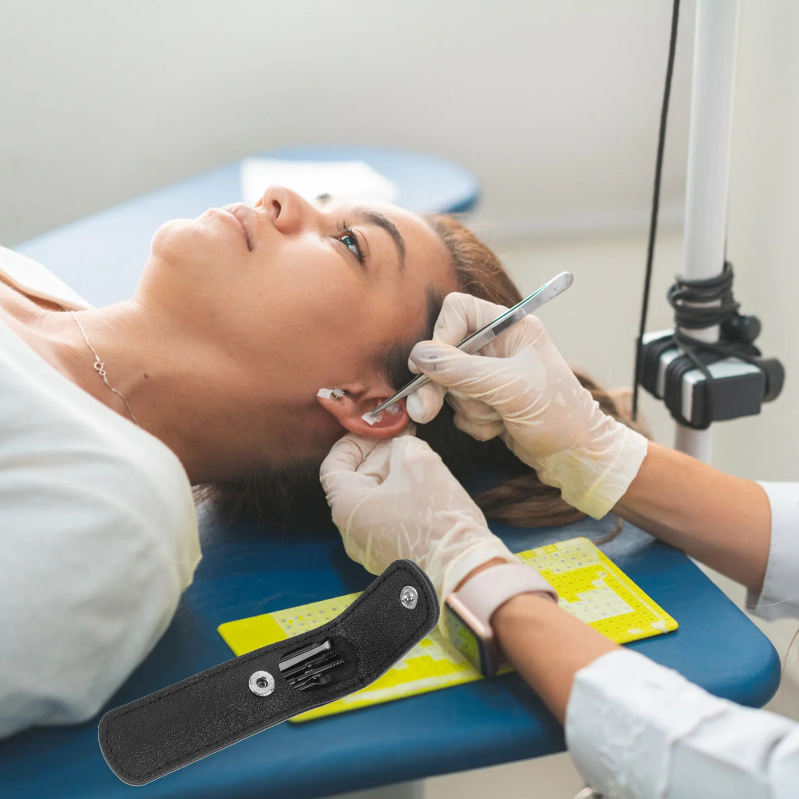 4 مجموعات المعادن الأذن المنتقى مجموعة مقاومة للاهتراء شمع الأذن أداة تنظيف المحمولة المنزل السفر الأذن تنظيف ملحق مريح شمع الأذن #6