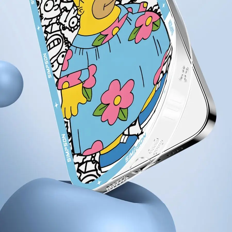 سيمبسون أبي الكرتون لينة غطاء جراب هاتف لابل آيفون 17 الهواء 7 8 SE XR XS 15 14 16 زائد 13 12 11 17 برو ماكس 16e