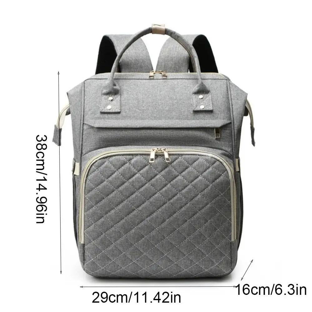 Einfache Nylon Mama Tasche Einfarbig Multifunktionale Mutterschaft Reisetasche Hand Große Kapazität Windel Rucksack Baby Pflege