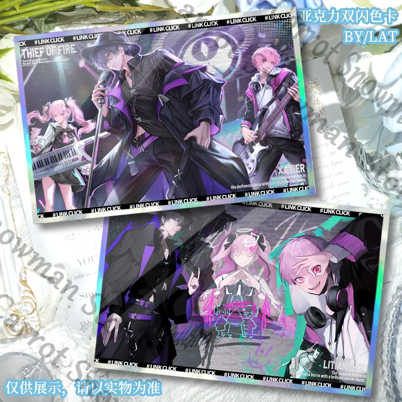 Link Klik Ader Liu Xiao Xia Fei Dubbele Flash Acryl Gekleurd Papier Cadeau Cosplay Cartoon Zilveren Ui Versieren