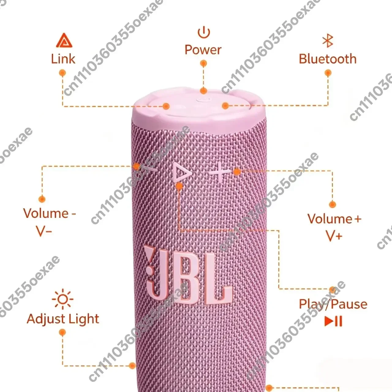 JBL GRIP Music Neon Can Bluetooth Speaker Waterproof Outdoor Portable Colorful Night Light Ambience Light Speaker