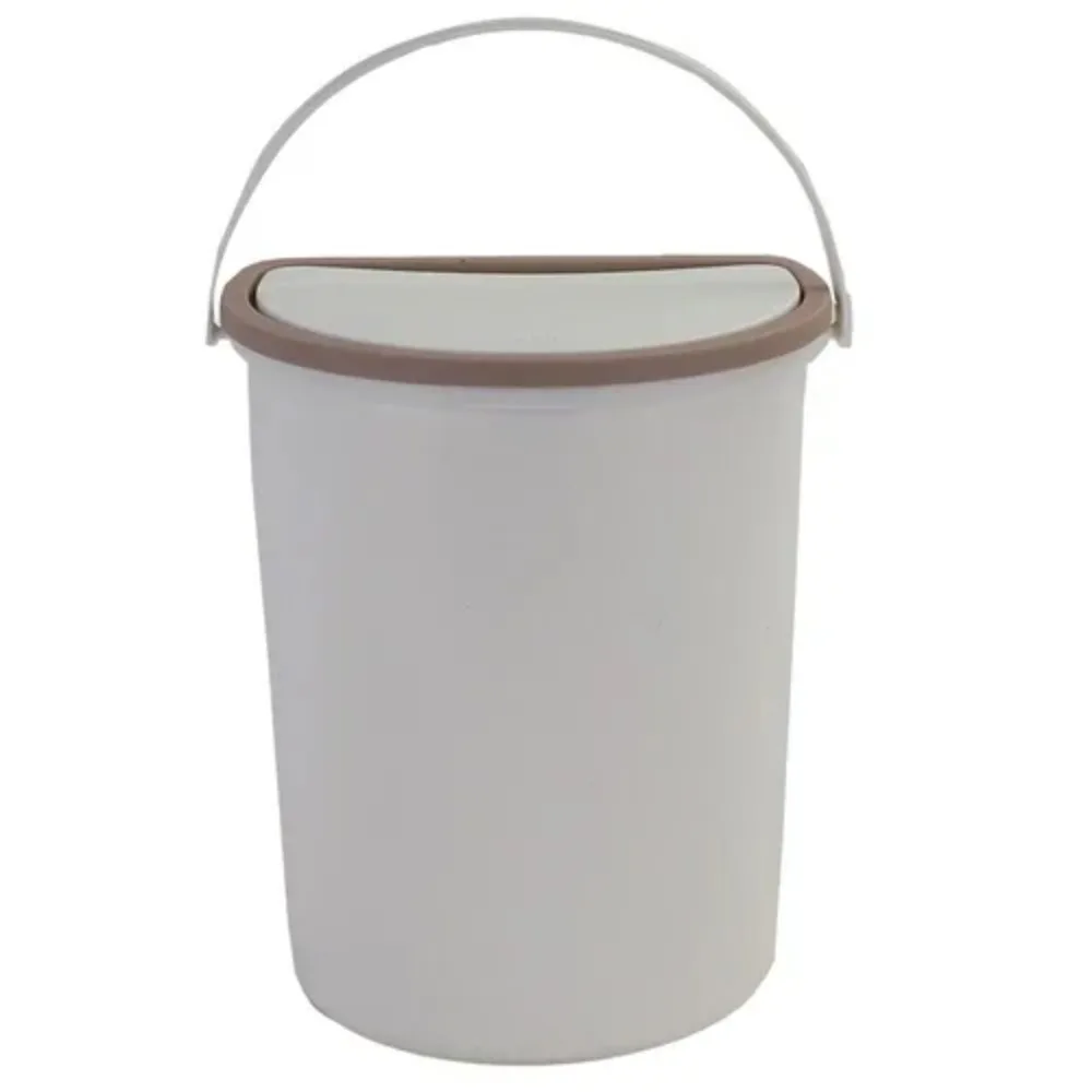 10L Portable Wastebasket with Lid for Caravan Campervan Motorhome - Sealed Anti-Odour Outdoor Waste Organizer Easy Storage