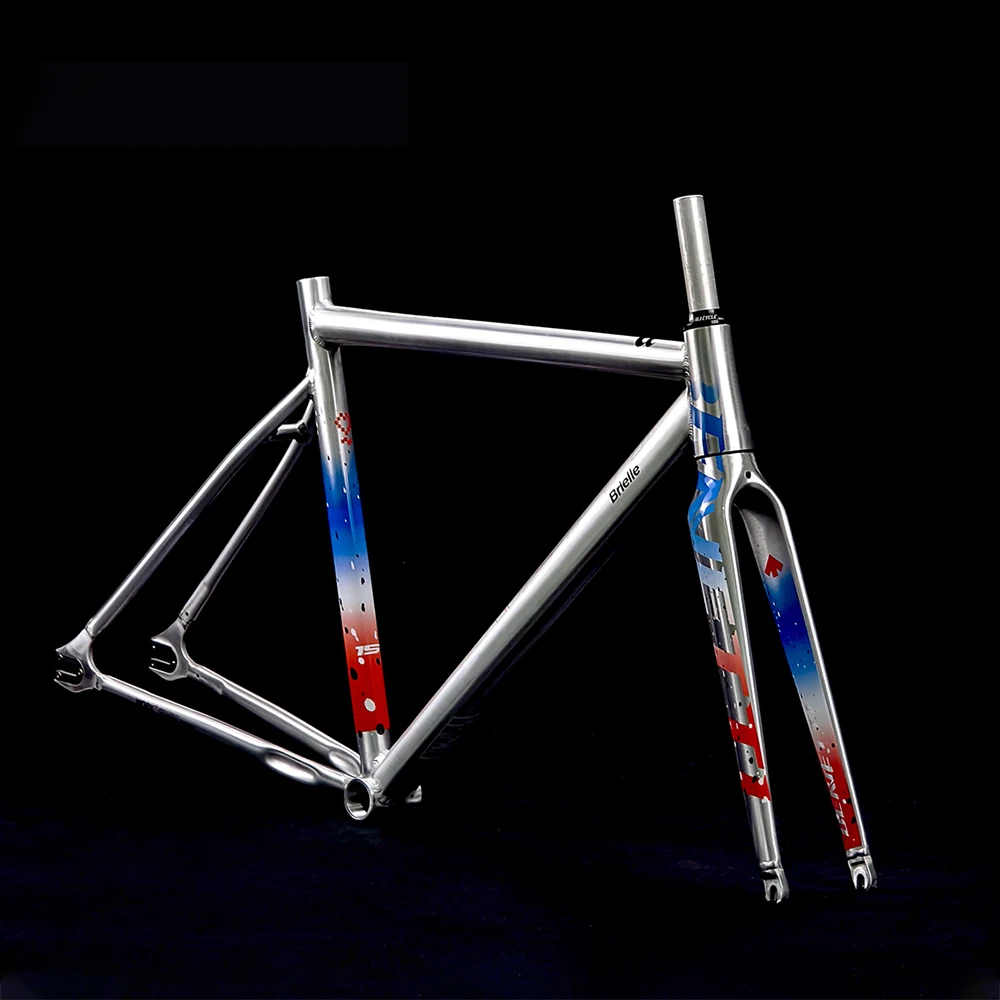 Single Speed Bicycle Frame Fixed Gear Bicycle 6061 Aluminum Alloy 53cm/55cm/57cm Frame With Headset Seat Tube Clamp