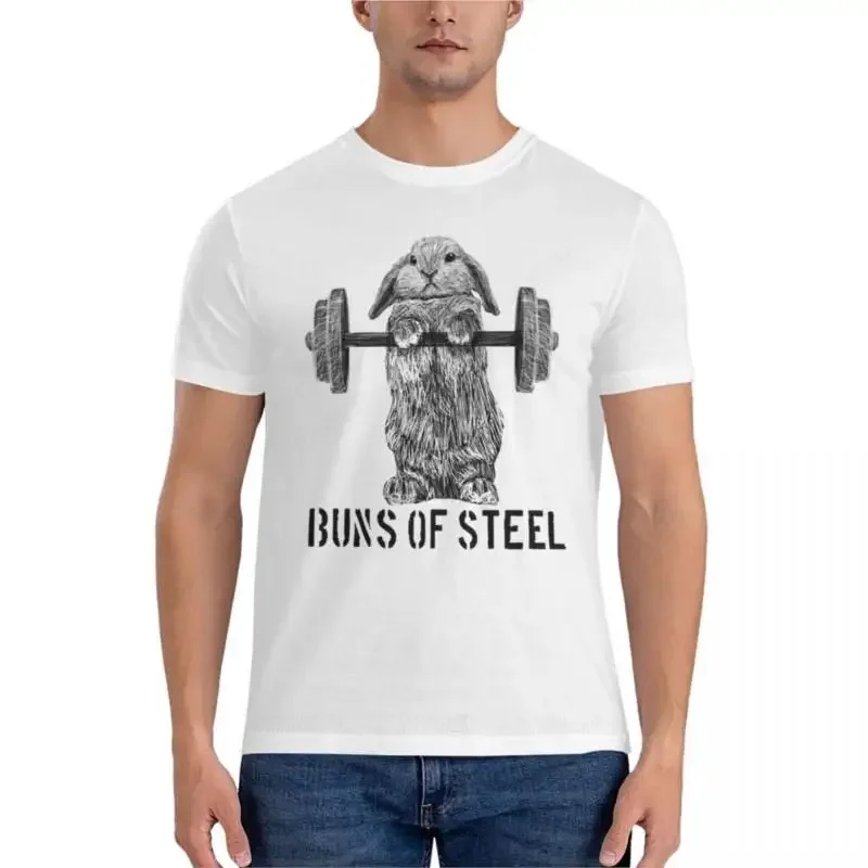 Buns of Steel (Light) Classic mens graphic t-shirts men short sleeve t shirts sweat shirts, men black tshirt men summer tops