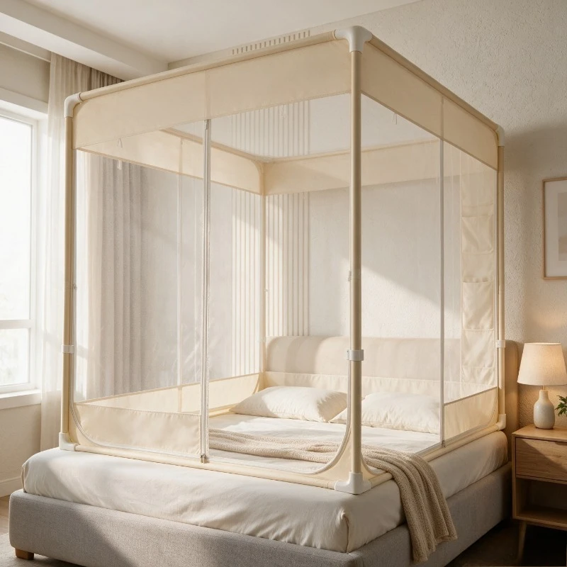 Adjustable Anti-Fall Mosquito Net – Hi Puppy Design, Full Enclosure,Easy Setup for Home Use