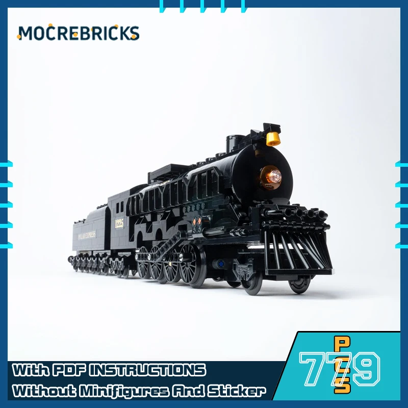 

MOC City Railway Электрический 6-широкий паровоз Модель DIY Строительный блок Сборка Технология Кирпичи Головоломки Игрушки для подарков