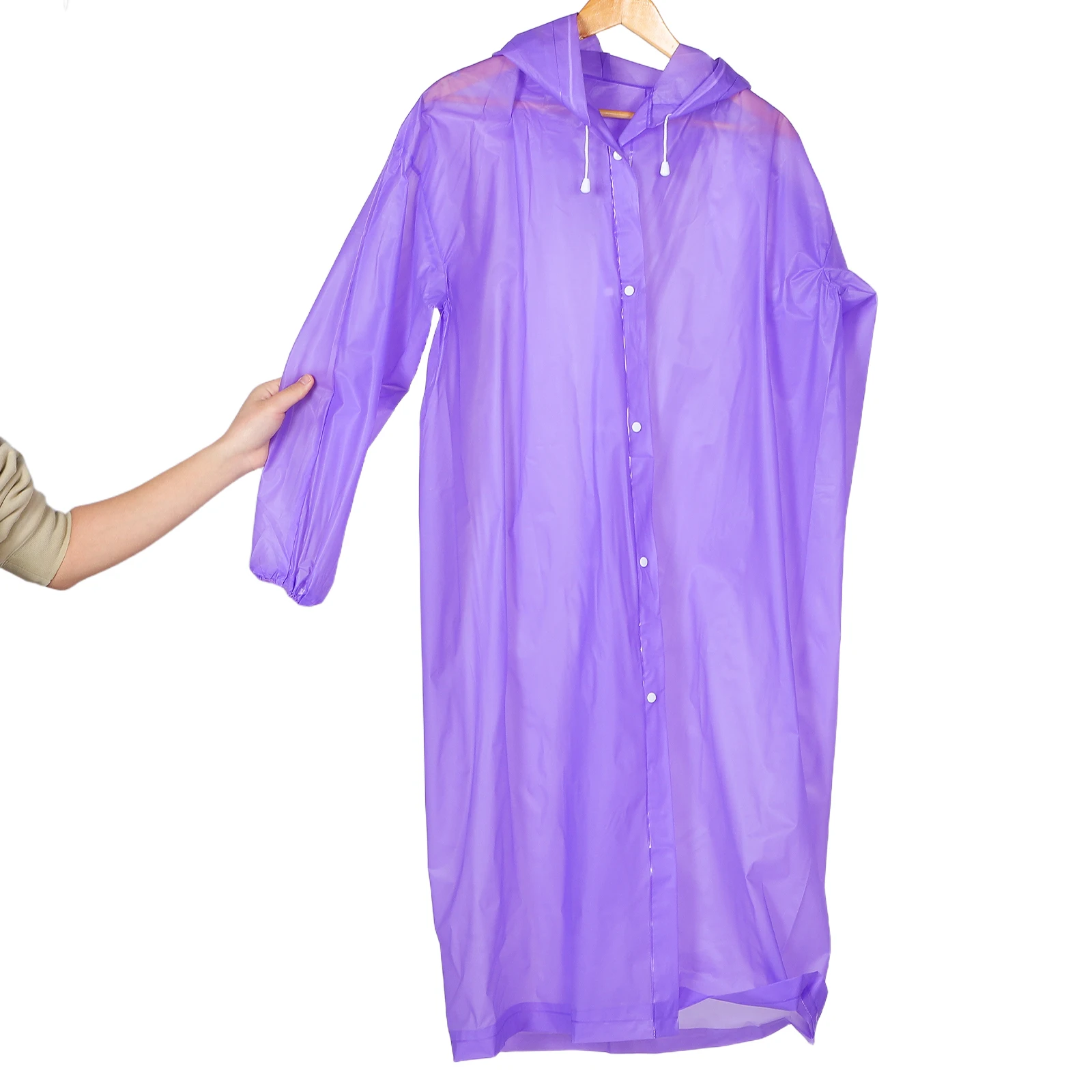 

2pcs Reusable Rain Ponchos For Adults Waterproof Raincoats With Hoods Heavy Duty Fabric Full Body Coverage Unisex Design