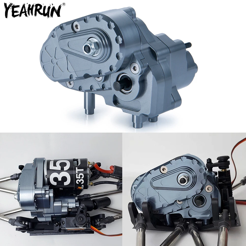 YEAHRUN Metal Cutoff Gearbox Transmission Gears For 1/10 Axial Capra 1.9 UTB AXI03004 RC Crawler Car Upgrade Parts