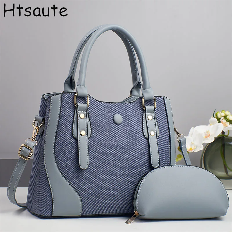 

Casual Women Handbags New Female Luxury Designer Shoulder Bags Large Capacity 2 Piece Set Ladies Crossbody Bag bolsos