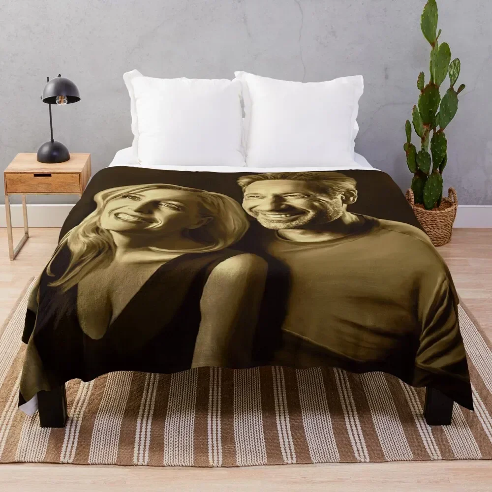 

A successful old married couple - sepia panting Throw Blanket Soft Plush Blanket as Housewarming Gift