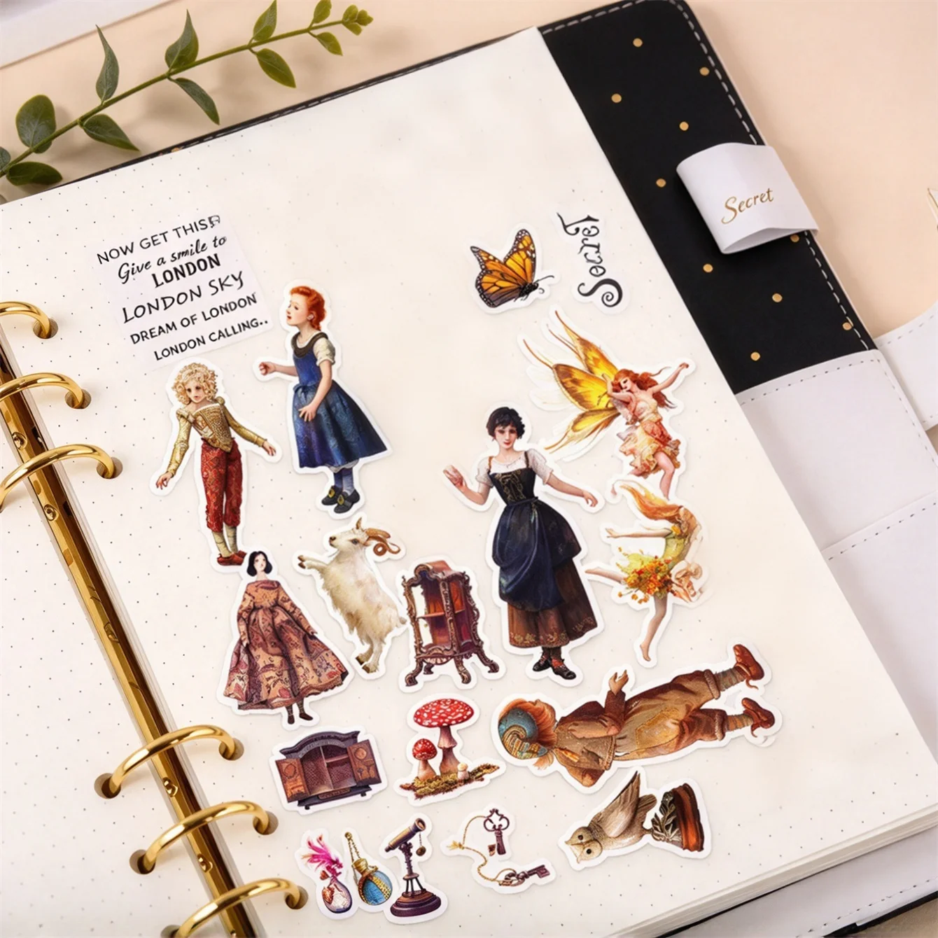 22pcs Cute Vintage Victorian Stickers,suitable for diaries, bottles, laptops,Various designs,scrapbooking planner stationery,