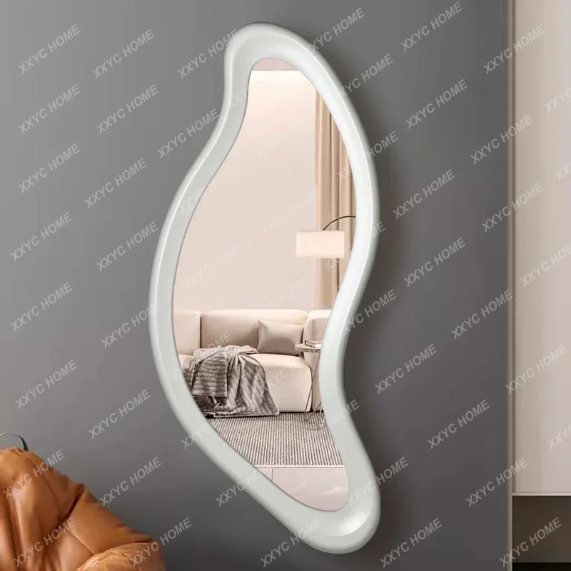 XXArt style modern simple special-shaped dressing mirror home irregular whole body wall decoration fitting mirror