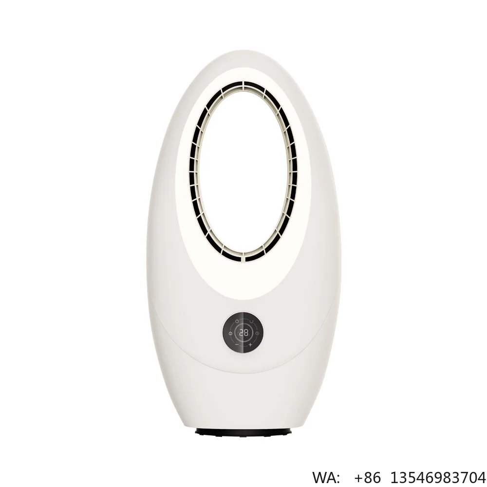 2000W Portable Electric Bladeless Fan Heater for Office Home House Bedroom Free-standing with Overheat Protection Heating Wire