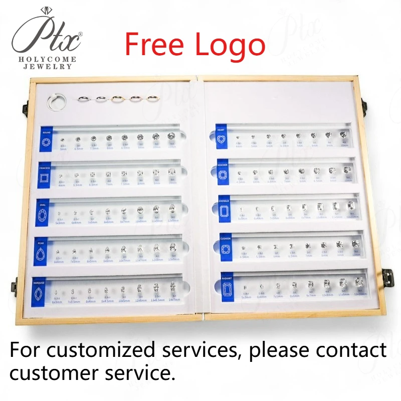 Vergelijking Ring Sizer Tester 5A CZ Moissanite Diamond Jewerly Dealer Gereedschap Set Gereedschap Maat Vorm Referentie Topkwaliteit Groothandel - afbeelding 1
