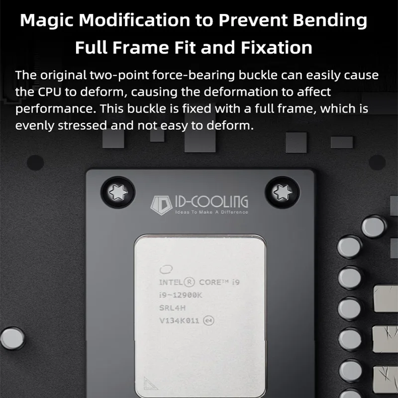 ID-COOLING ABF-1700 CPU مشبك مضاد للانحناء جميع سبائك الألومنيوم يأتي مع مفك براغي معزول على شكل حرف L لـ LGA1700 #3
