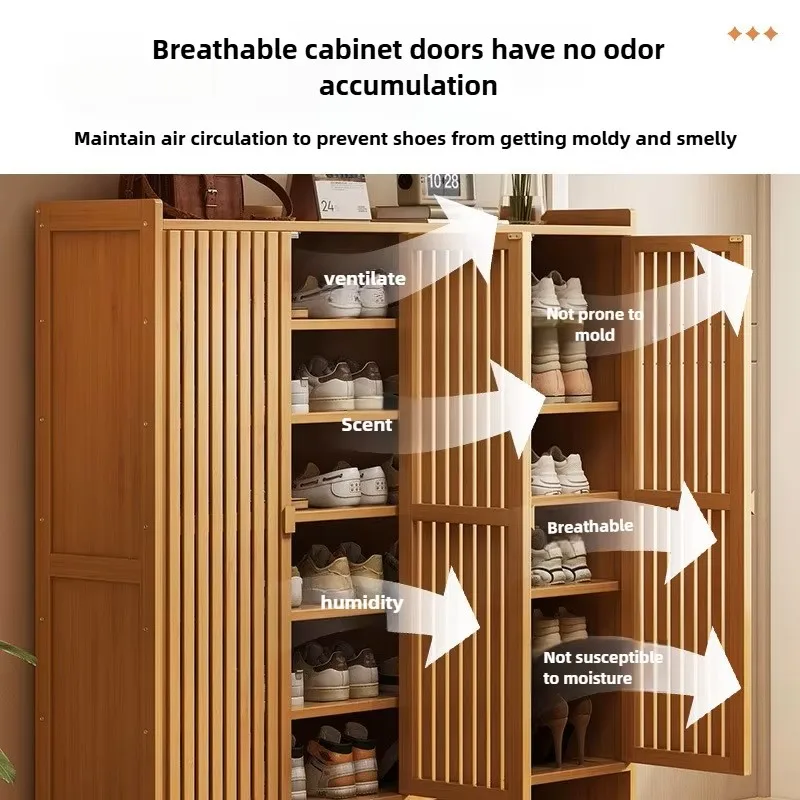 Shoe cabinet for home use, doorstep storage cabinet, wall facing hallway, indoor entrance, rental room, multi-layer shoe rack image 6