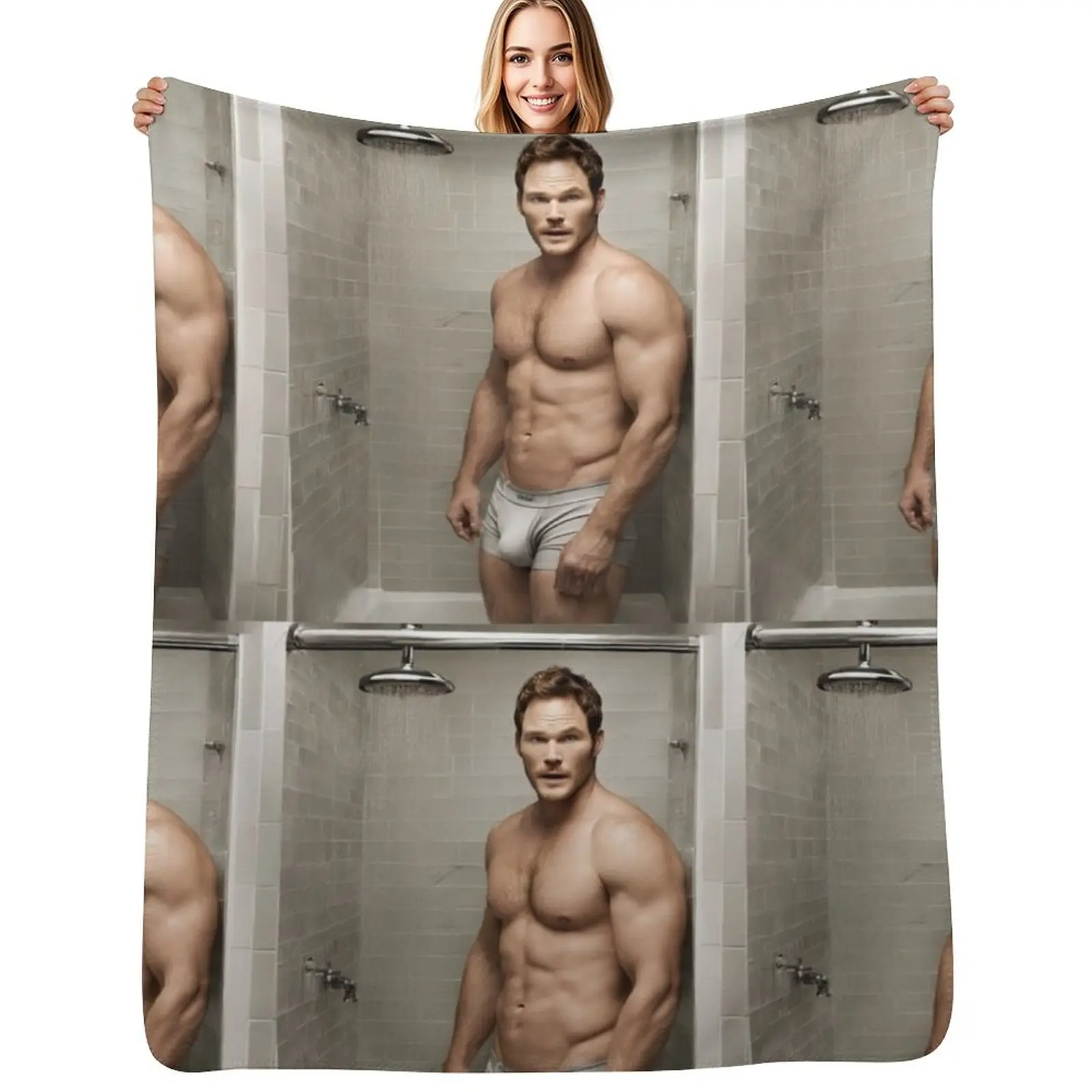 chris pratt hot Throw Blanket Plaid Thermals For Travel Extra Large Throw Soft Plush Plaid Loose Luxury Designer Blankets