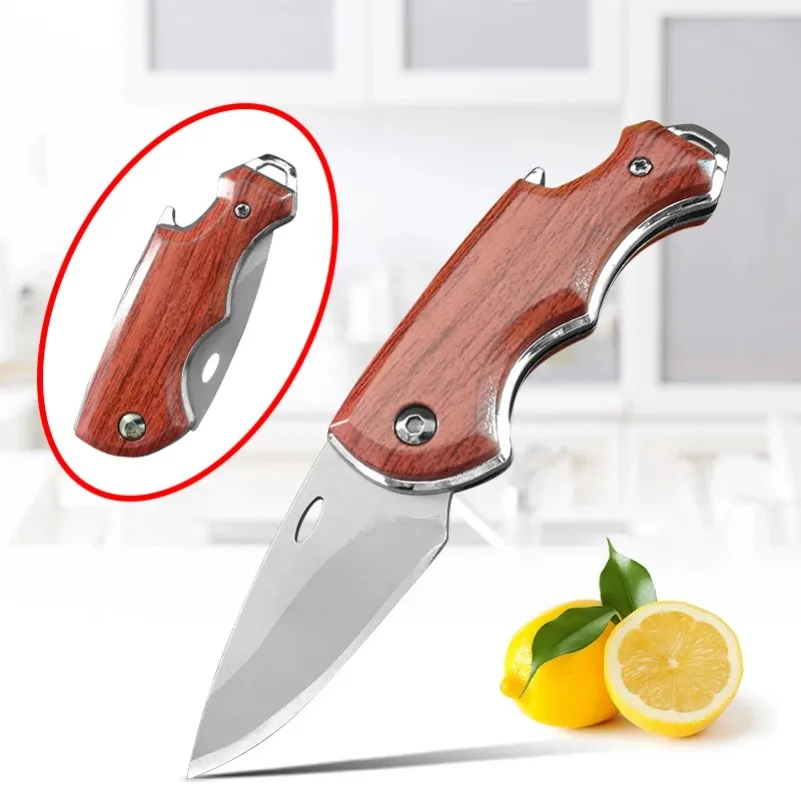 Stainless Steel Mini Knife Sharp Blade Utility Folding Boning Knife Cut Meat Fruit Fish BBQ Kitchen Knive Portable Pocket Knife