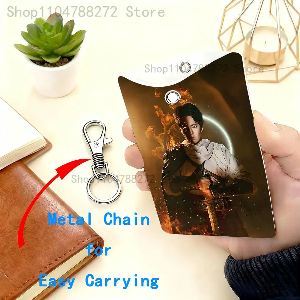 D-Dimash aangepaste toegangskaart geval lederen kaarthouder sleutelhanger sleutelhanger transport kaart geval geschenken