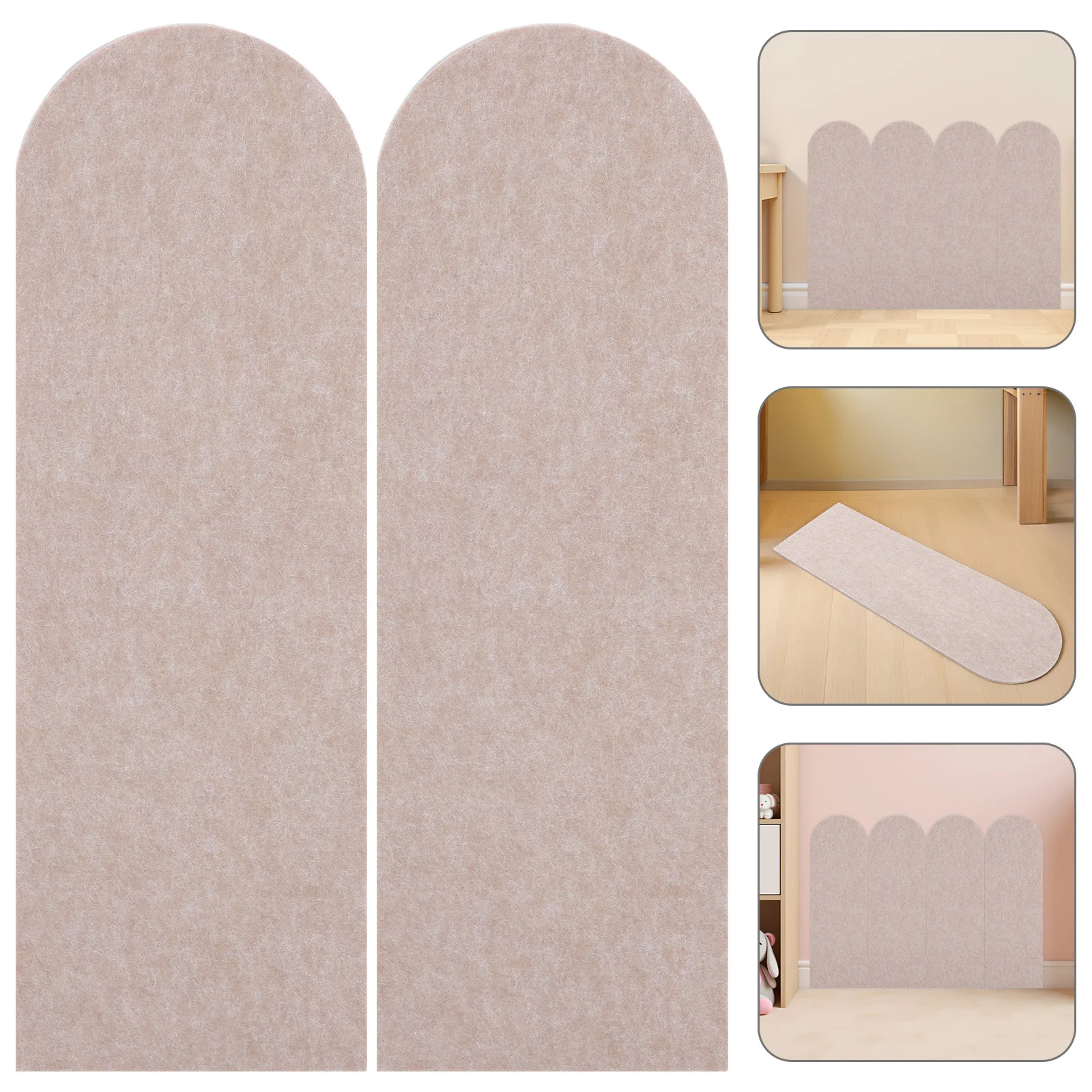 

6Pcs Child-Friendly Wall Padding Soft Self-Adhesive Cushion Panels for Playroom Nursery Kids Room Impact Absorption Wall