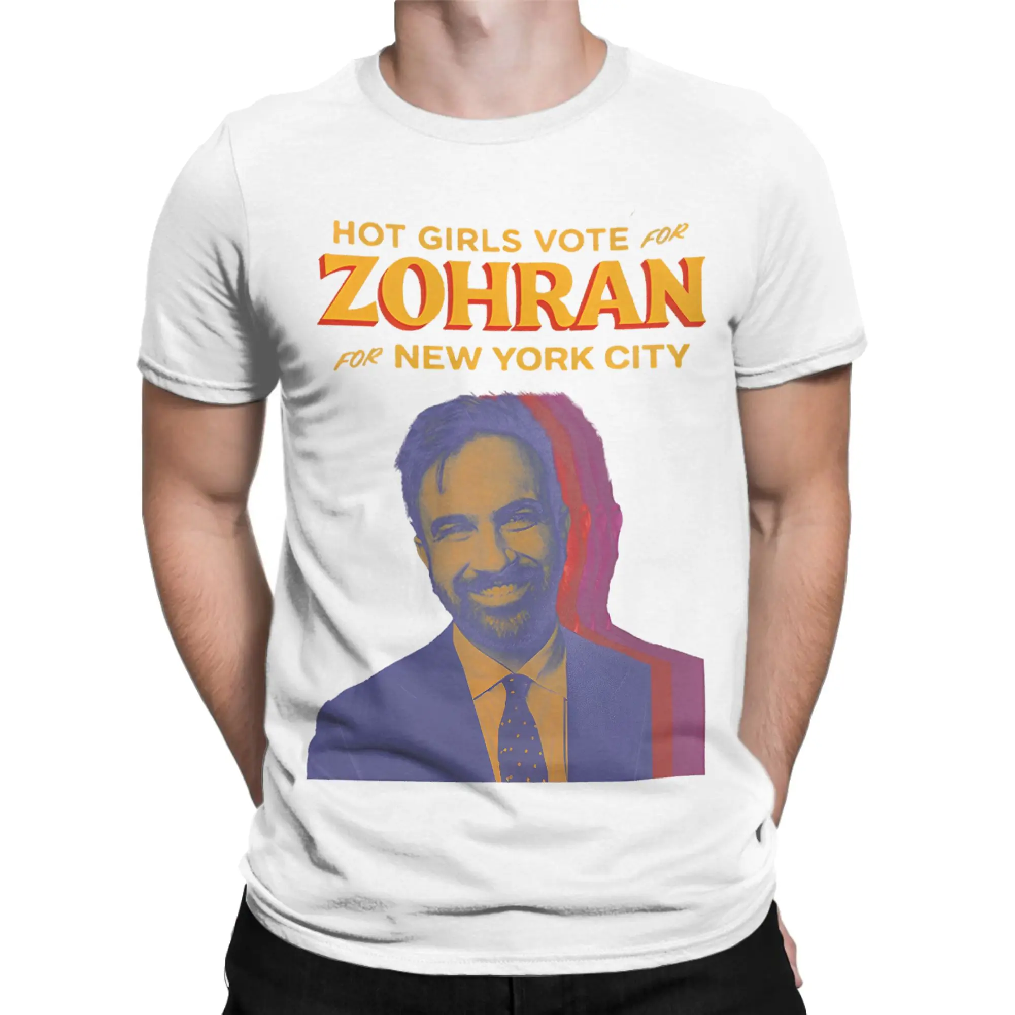 

Men Women's Hot Girls Zohran Mamdani New York City T Shirts Cotton Tops Cool Short Sleeve Round Neck Tees Printing T-Shirts