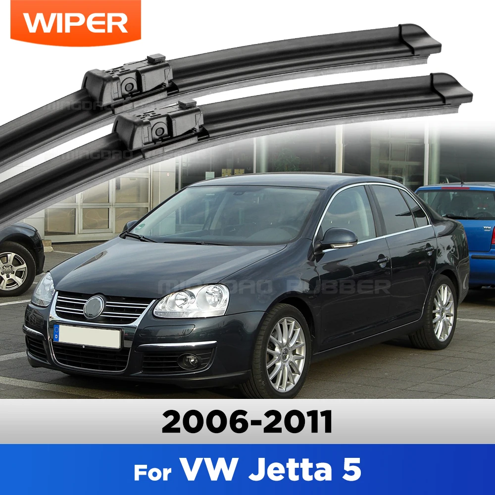 

For VW Jetta 5 A5 MK5 Vento 2006 - 2011 Wiper LHD Front Wiper Blades Windshield Windscreen Window Rain Brushes 24''+19''