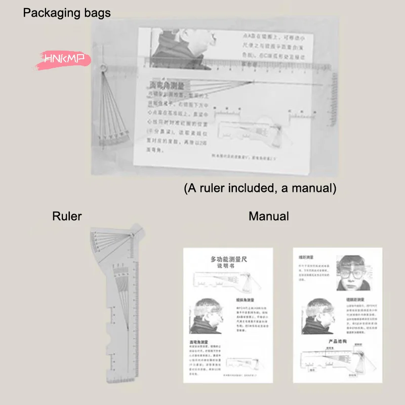 1Pcs Multifunctional Eyeglass Adjustment Tool with Oblique Angle Ruler Distance Meter - Ophthalmic Measuring Tool for Optics
