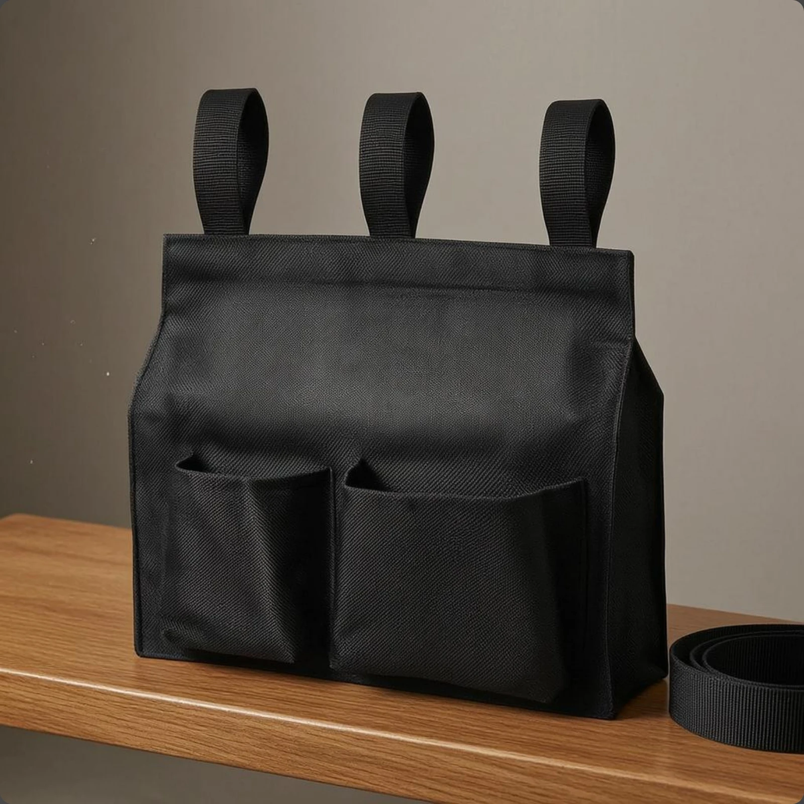 Baseball Umpire Bag Oxford Cloth Umpire Ball Bag Two Pockets Rectangular for Umpiring, Sports Field
