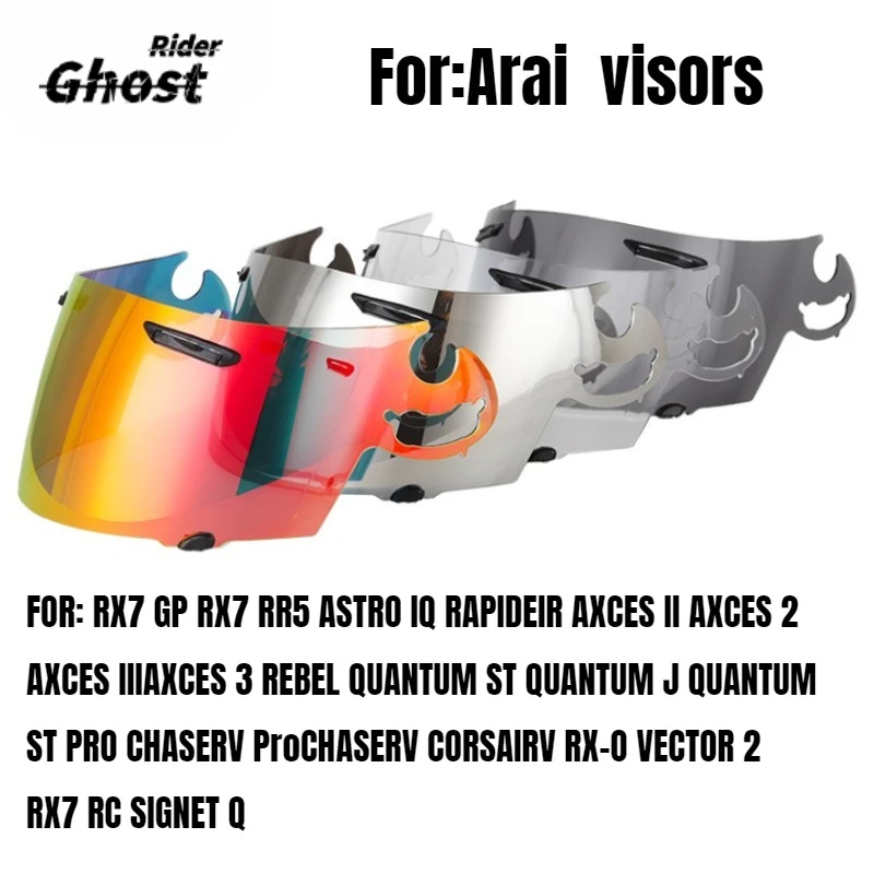 Visera para Arai RX7 GP RX7 RR5 ASTROIO RAPIDEIR AXCES II AXCES 2 AXCES III REBEL QUANTUM ST casco de motocicleta visera de visión nocturna