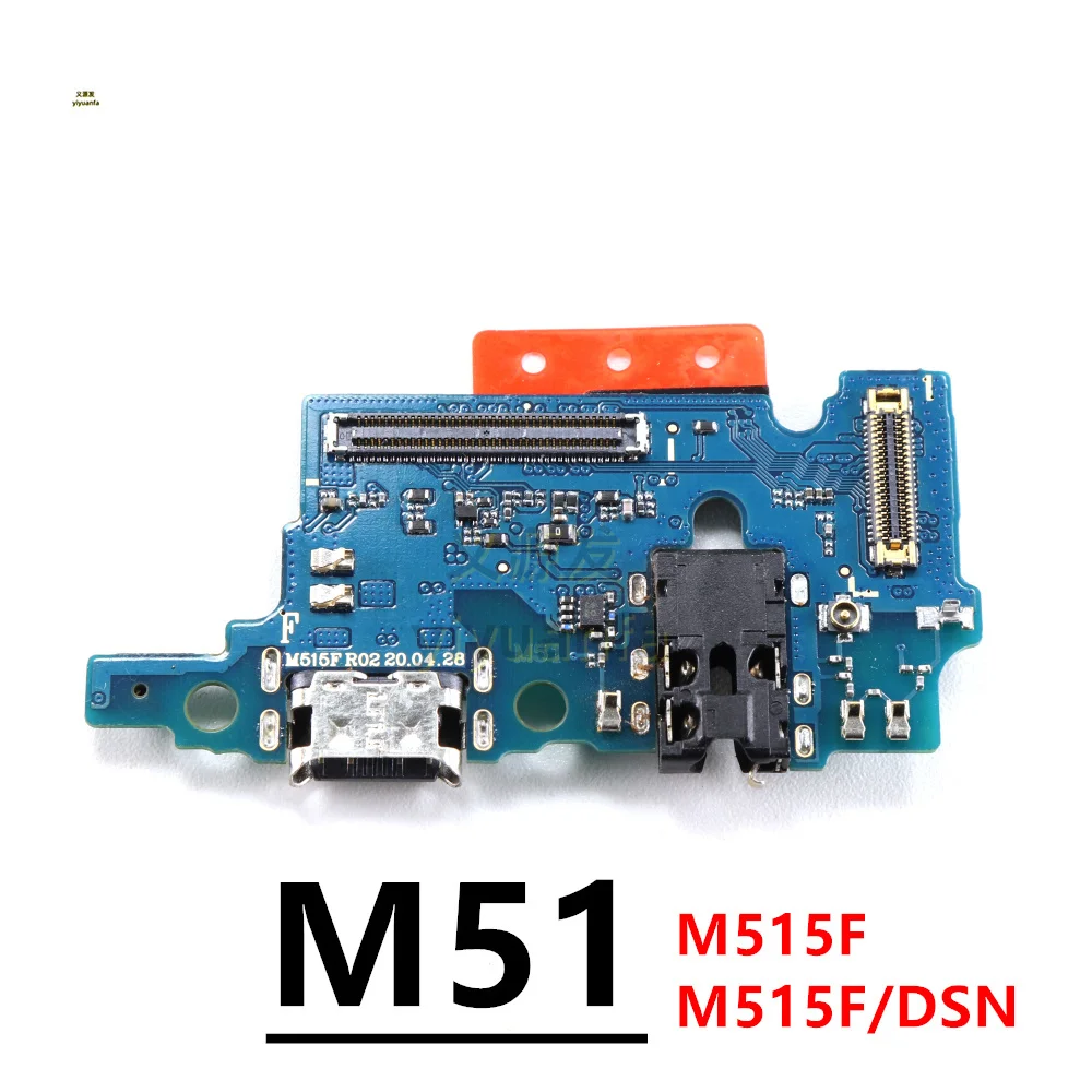 For Samsung Galaxy M51 SM-M515F M515F/DSN USB Type-C Charging Dock Port Board Connector Main Motherboard Flex Cable