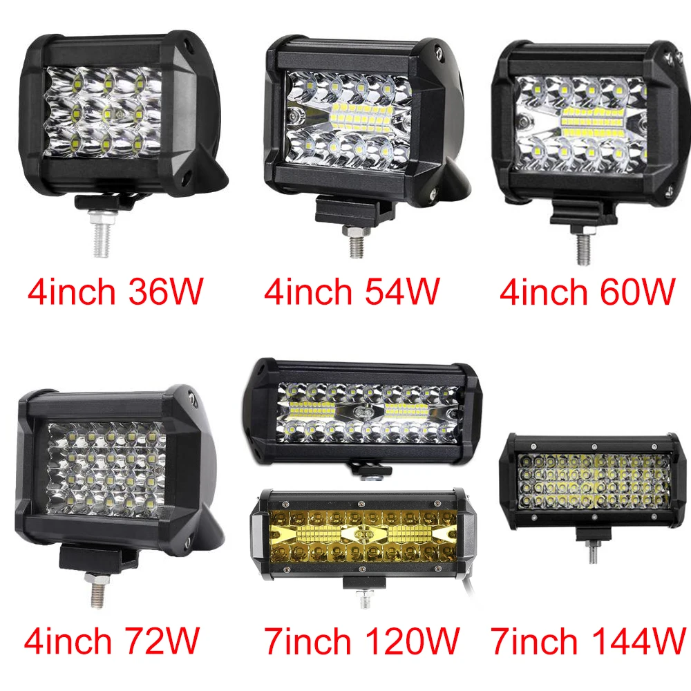 

4'' 7'' inch LED Light Bar/Work Light For Truck Car Tractor Boat SUV ATV Barra Off-road 4X4 LED Bar LED Headlight 12V 24V