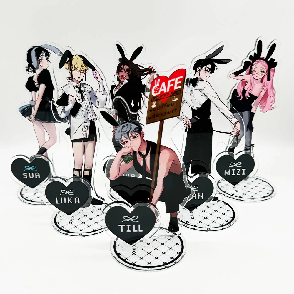 Anime ALIEN STAGE Keychains Pendant Car Key Chain Acrylic Stand MIZI SUA TILL IVAN HYUNA LUKA Fans Gifts cosplay Accessories
