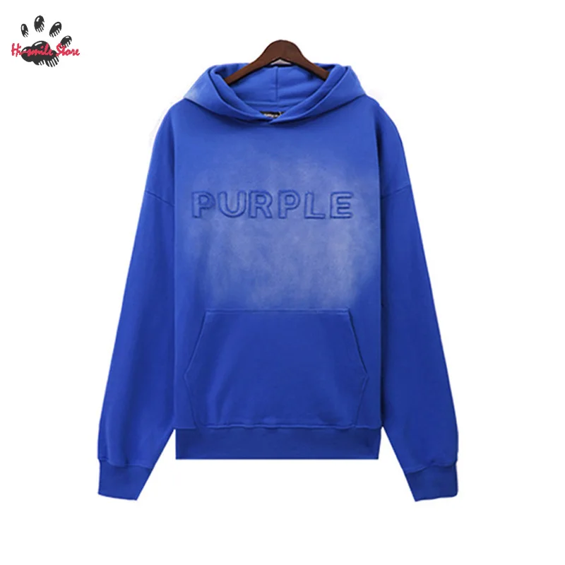 Patch Logo Washed Black Orange Blue Autumn Winter Cotton Hoodies Men Woman High Street Best Quality Vintage Loose Sweatshirts