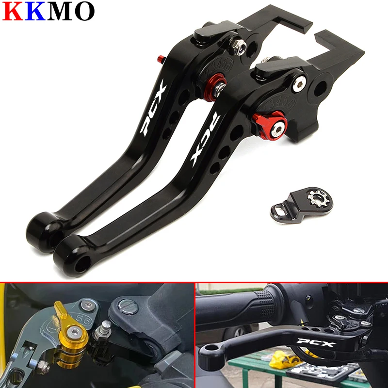 PCX160 Accessories CNC Brake CNC Adjustable Brake Clutch Levers (With parking device) For HONDA PCX 160 PCX160 pcx160 2021-2024