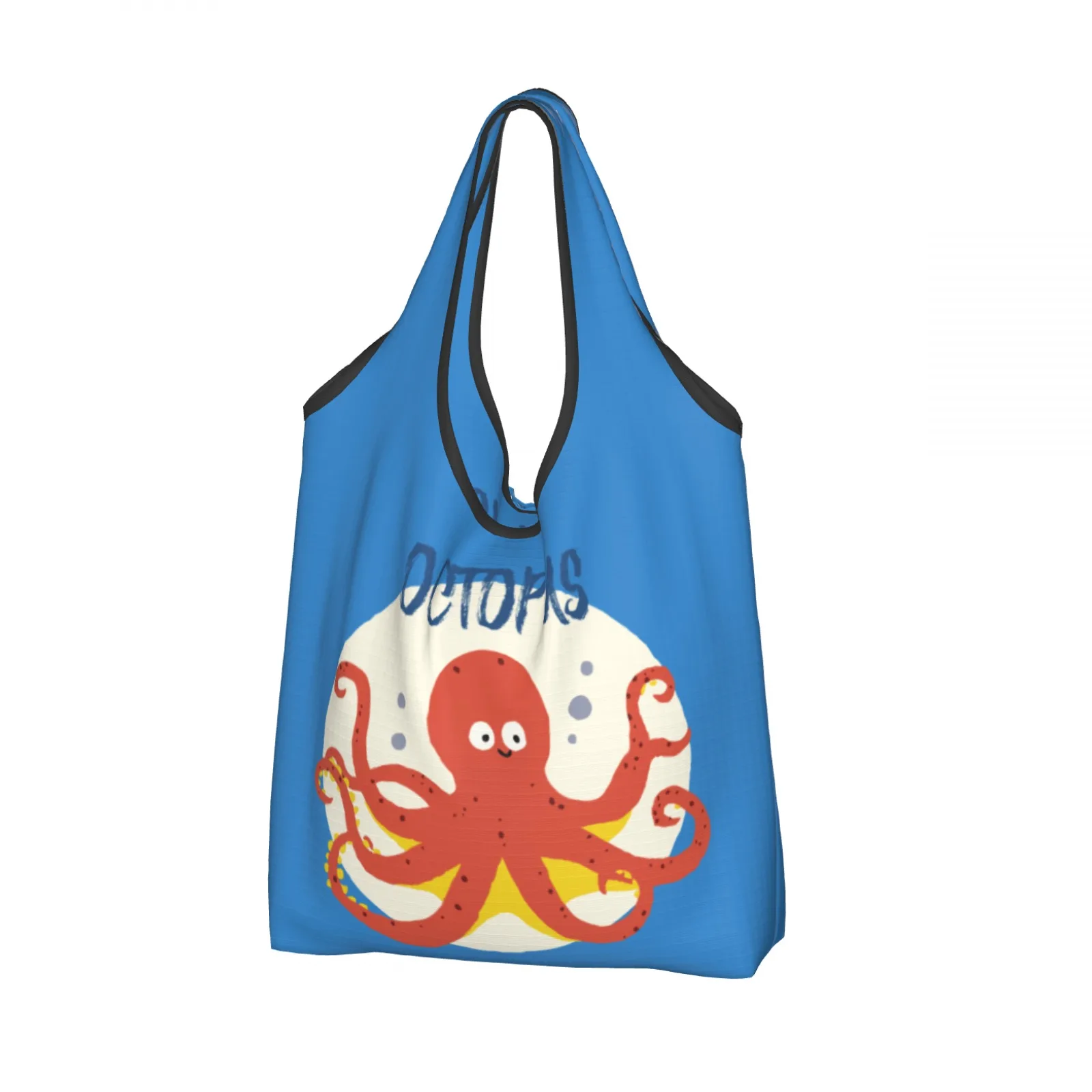 

Octopus Explore The World Shopping Bag Durable Material Daily Wear Functional Eco Handbag One Sizze