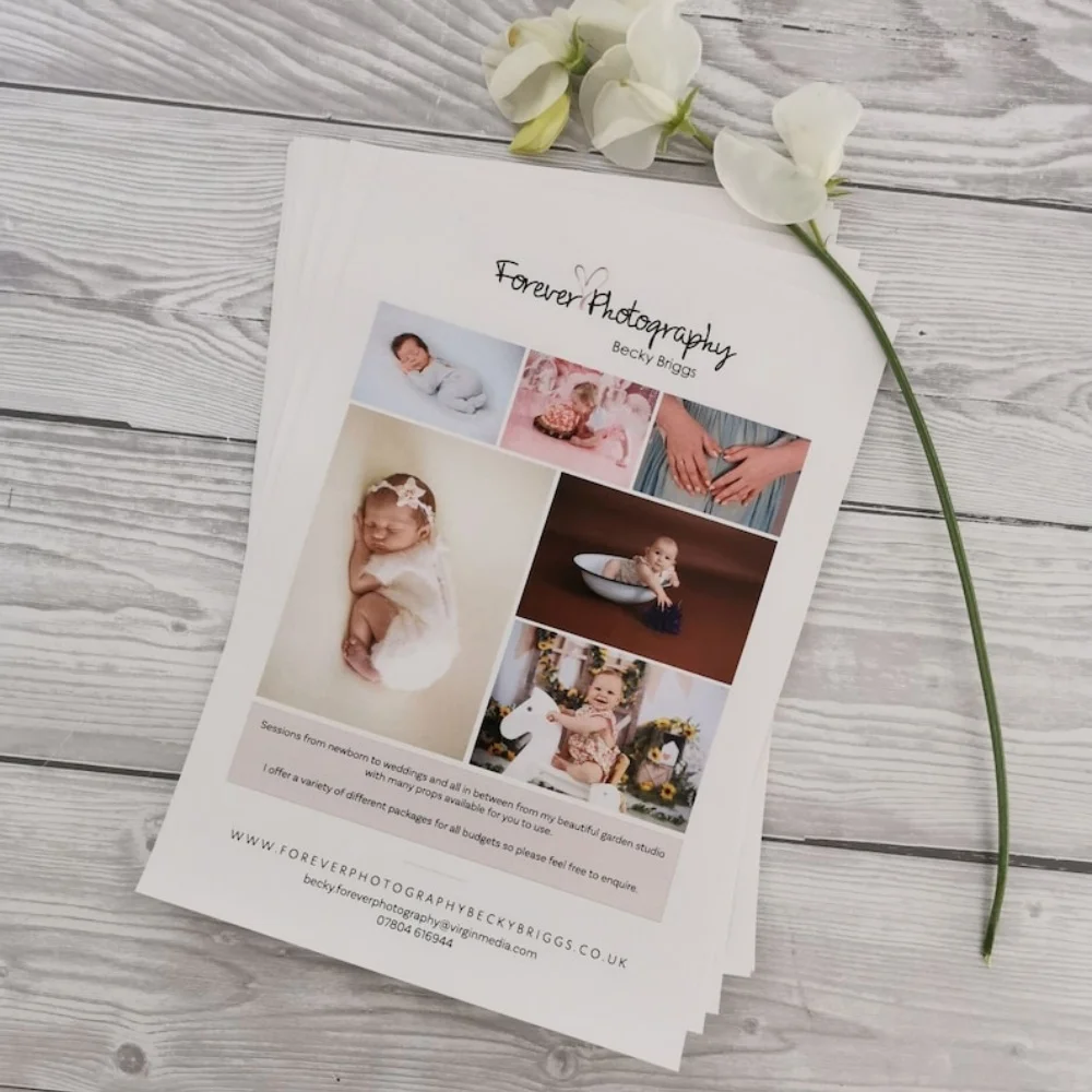 50/100Pcs Custom Photo Single Sided Paper Flyer, Invitation Printing, Beauty Salon Flyers, Full Color Prints Promotion Materials