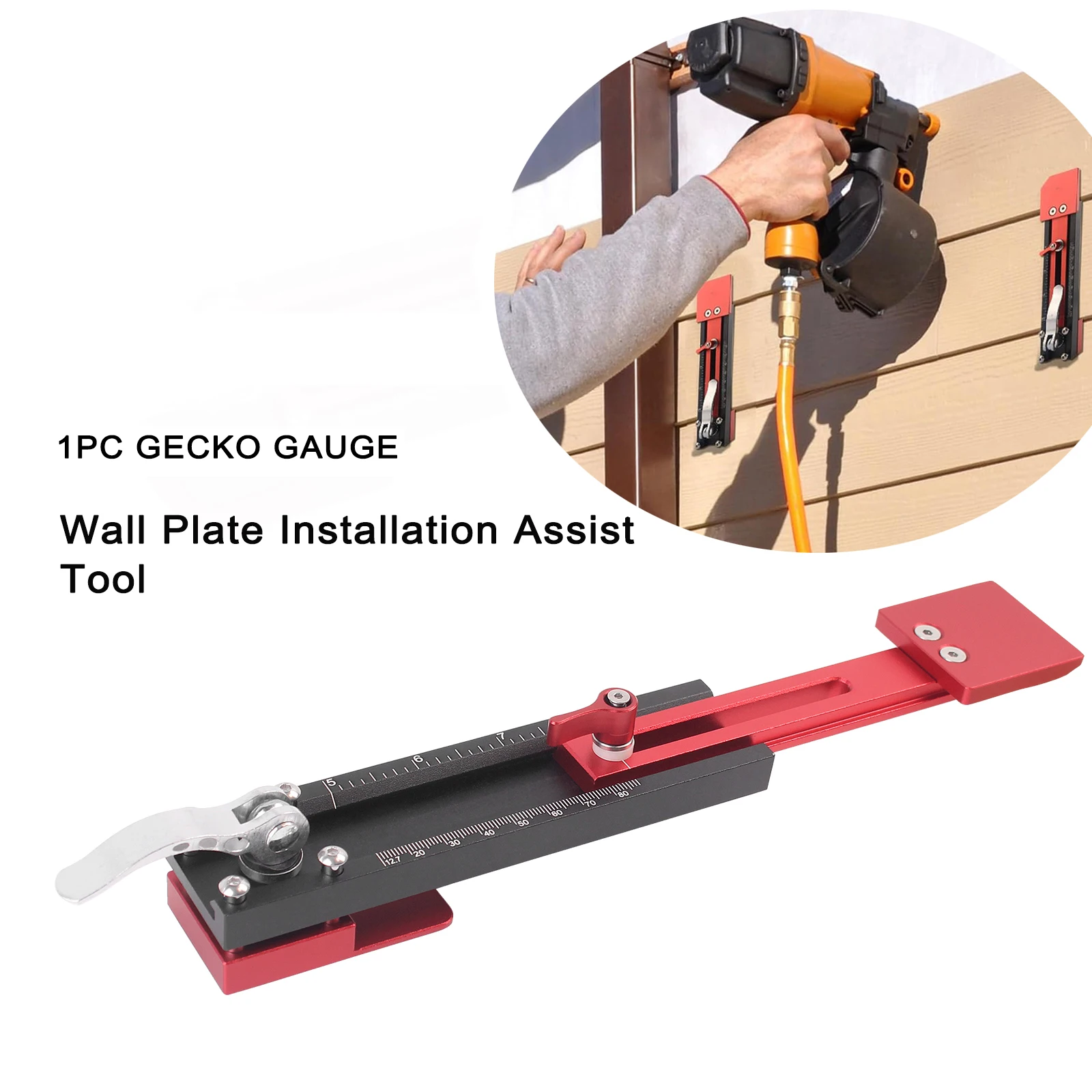 1PC Gecko Gauge Siding Mounting Kit Lap Siding Gauge Wall Plate Installation Assist Tool treamline Essential Siding Installation