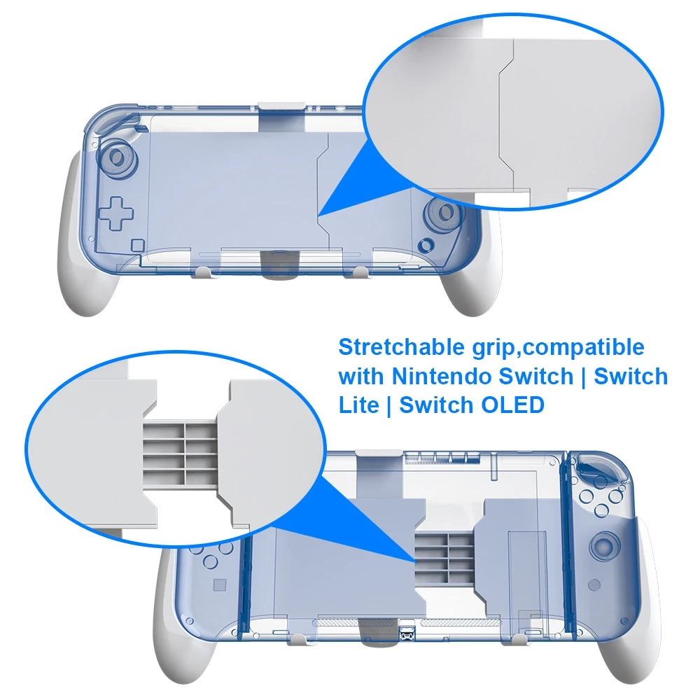 

Protective Gaming Case Comfortable & Ergonomic Handle Grip with Removable Bracket for Switch Lite/Nintendo Switch