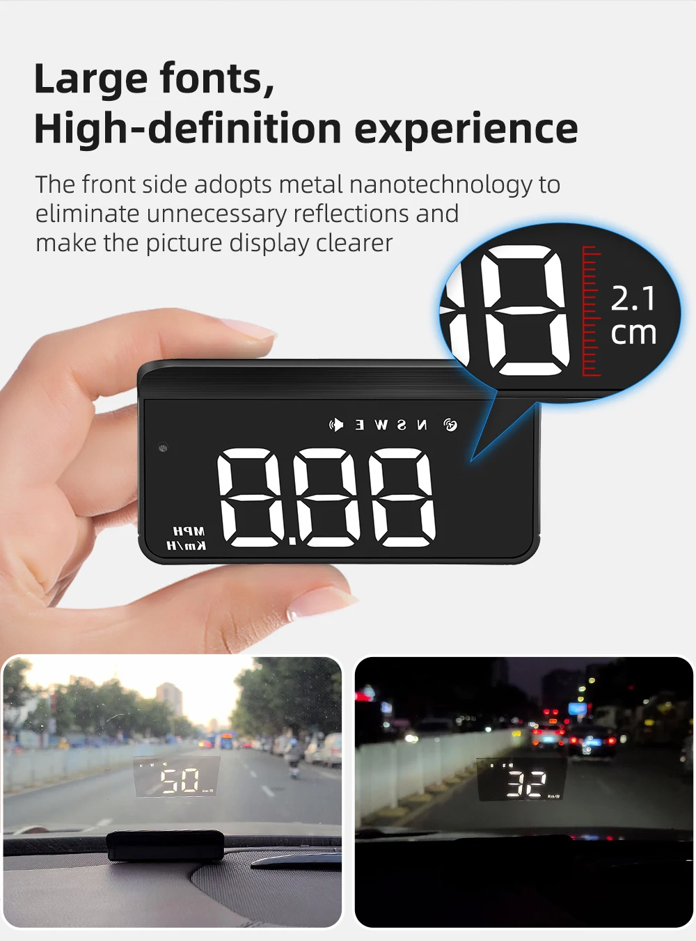 2025 Premium Products Car Electronics M1 Car Hud Head up Display GPS Speedometer Projector Speed Display