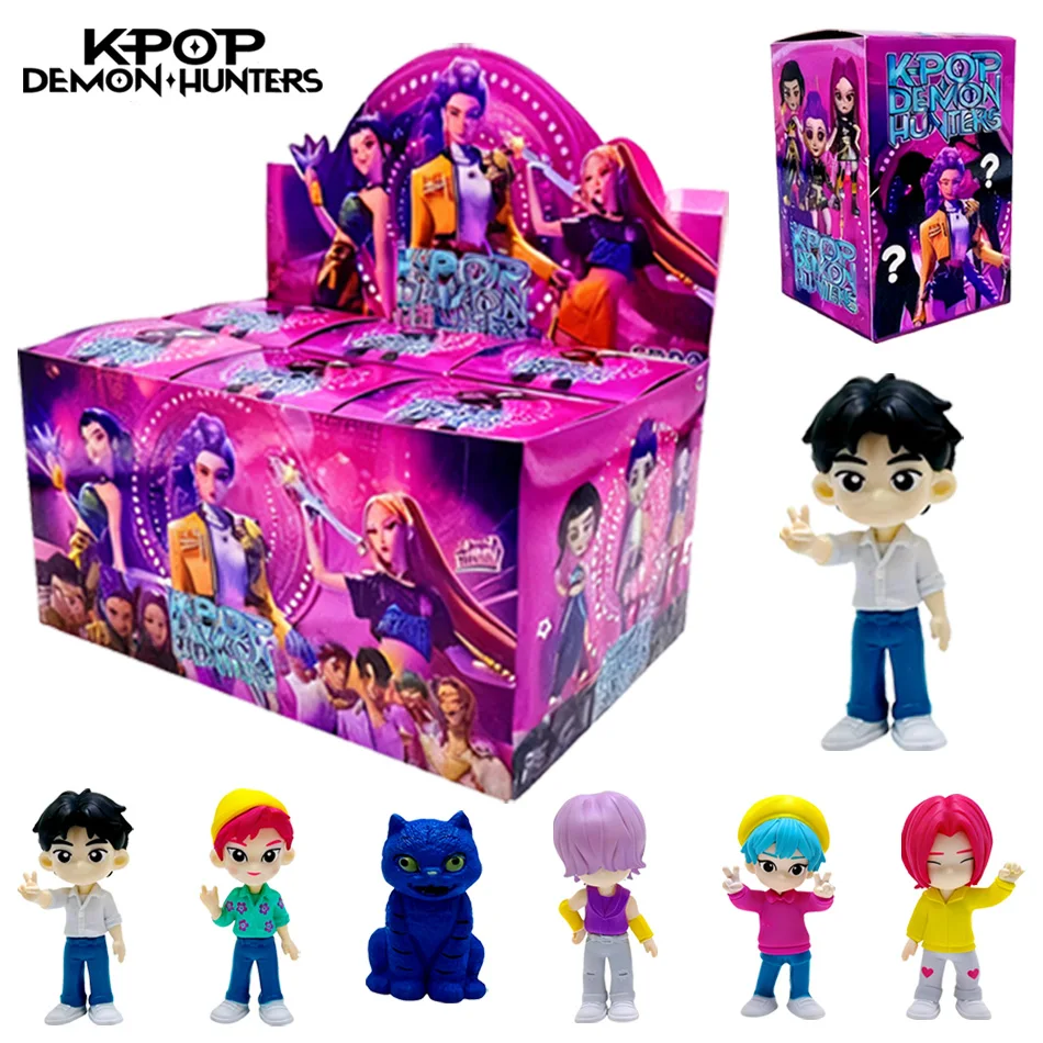 Figuras de acción de Kpop Demon Hunters, muñecas K-POP Demon Slayer para decoración de escritorio, colección de juguetes de regalo para niños