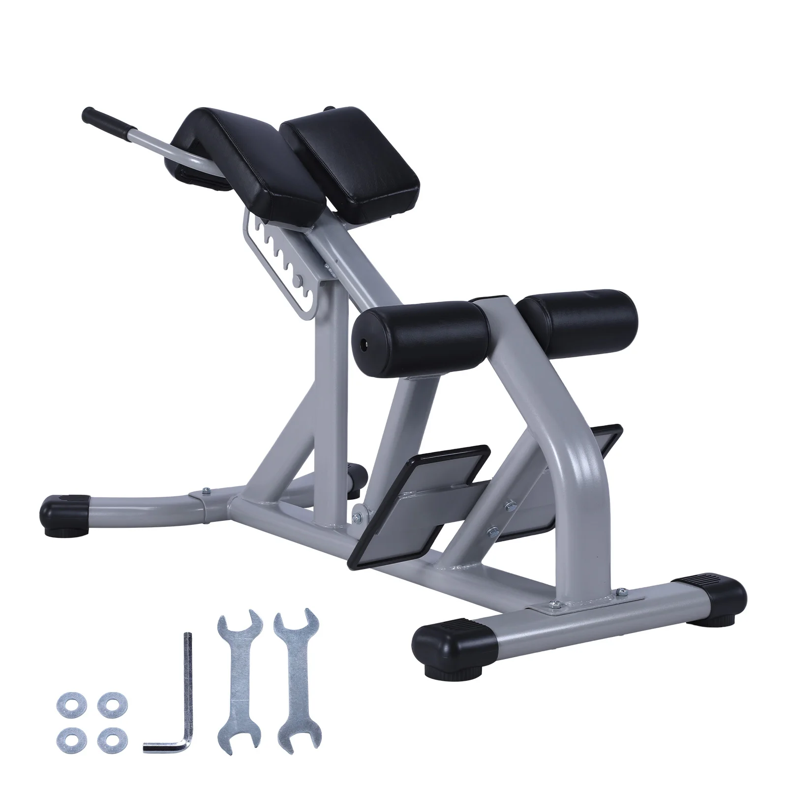 Back Extension Bench Machine Adjustable Decline Bench 660 Lbs Weight Capacity for Glute Hamstring and Ab Workout Home Gym