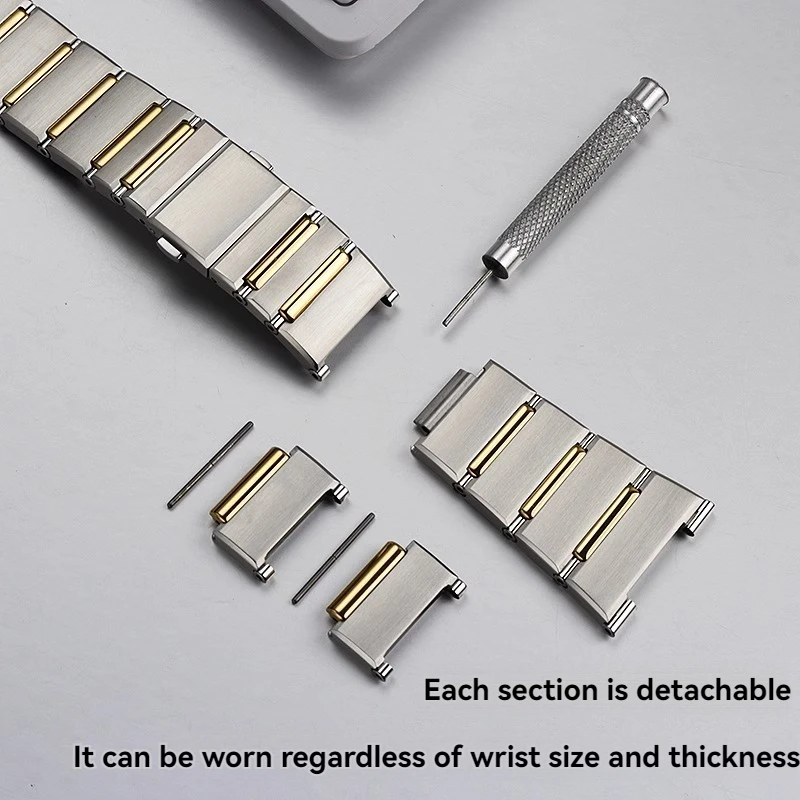 For Omega Constellation Series 131.23/131.33 New Fifth Generation Manhattan 131.10 Watch Solid Stainless Steel Watch Strap Men