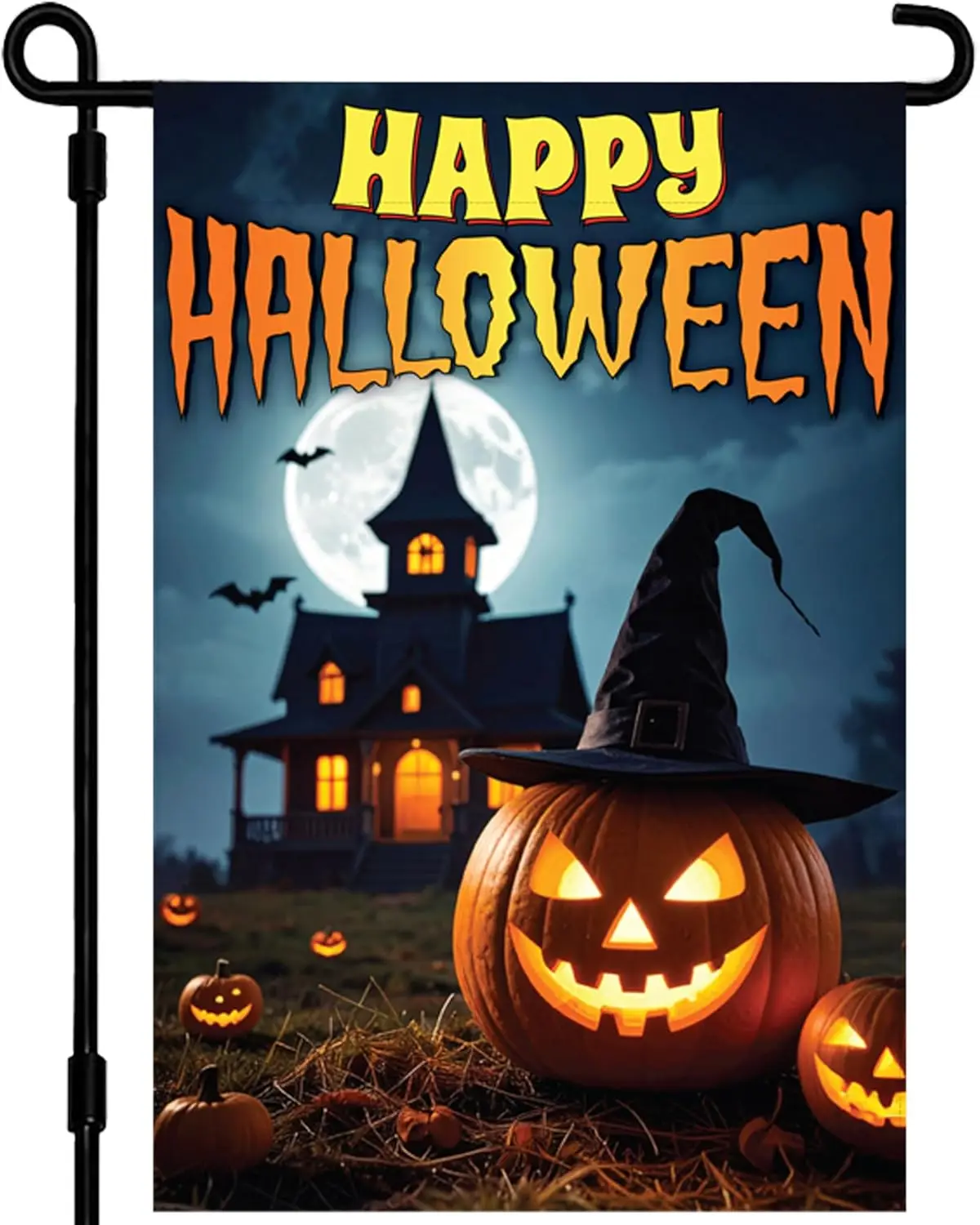 VAPARA DESIGNS Happy Halloween Garden Flag - 12x18 Inch Double Sided Halloween Flags For Outside PPZ