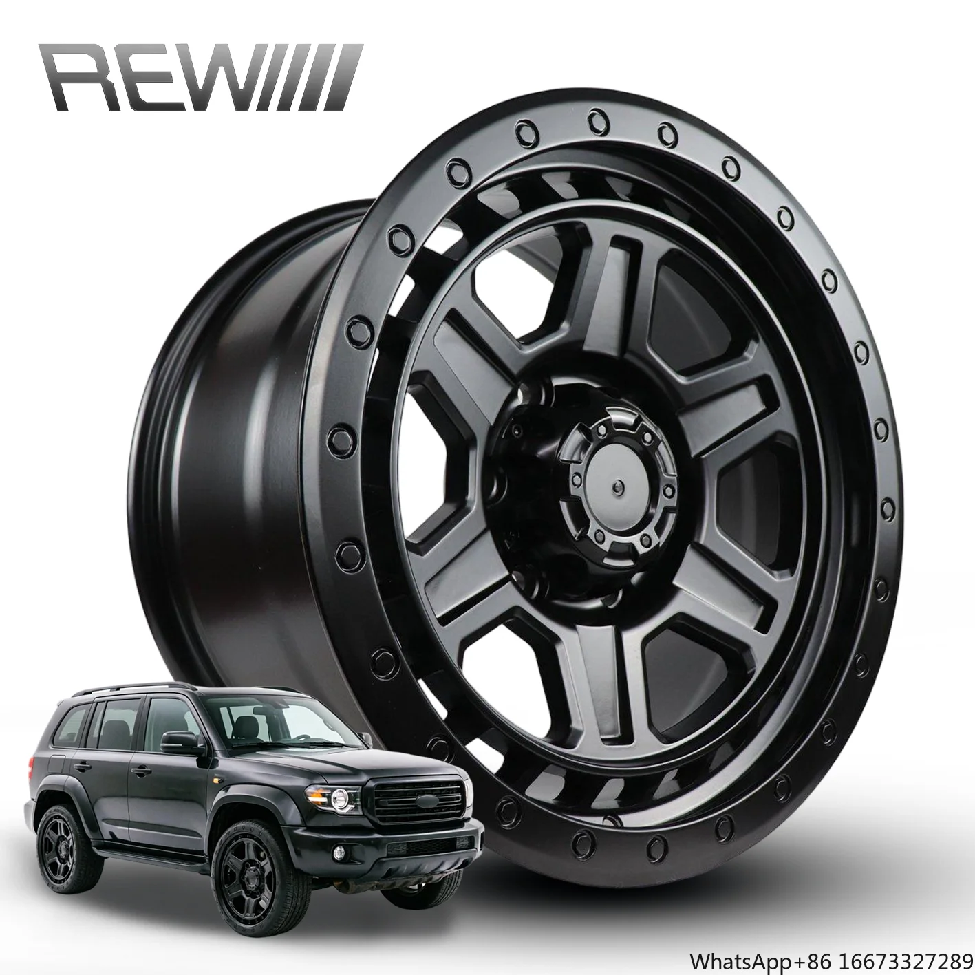 Black Wheels 17-20 Inch 6x139.7, Contrast Inner Block Decor Offroad Rims for  Vehicles, Dynamic Balanced  Stable Driving Rim