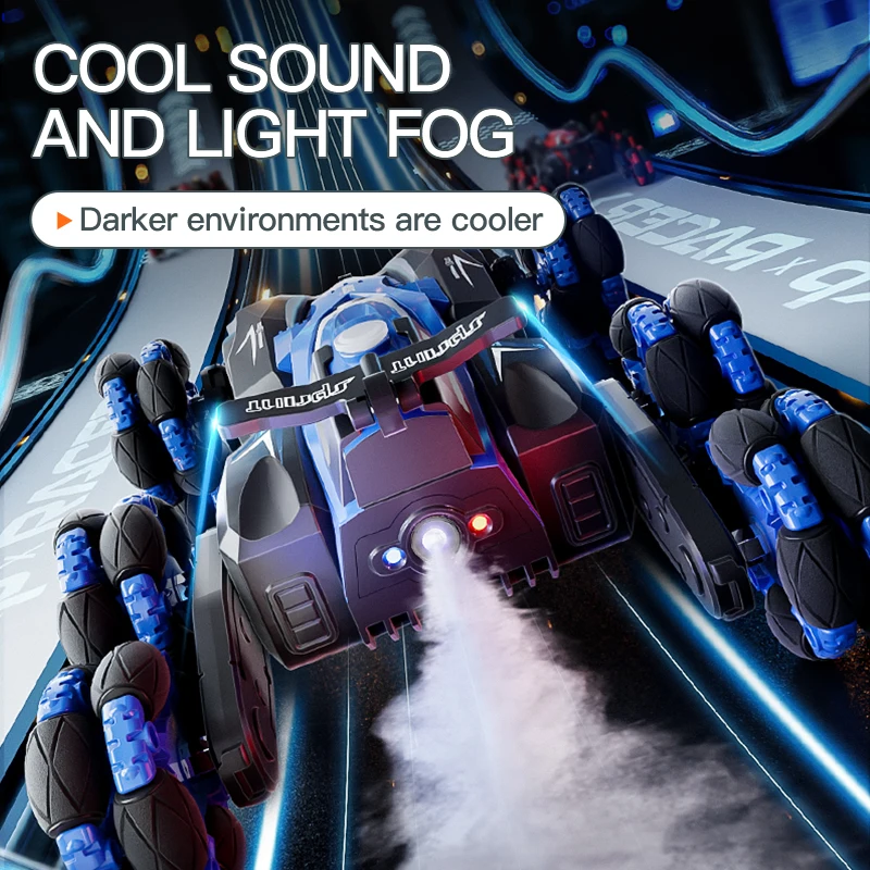 Coche de carreras con control remoto para niños, vehículo de juguete con 8/6 neumáticos, ideal para regalo de cumpleaños