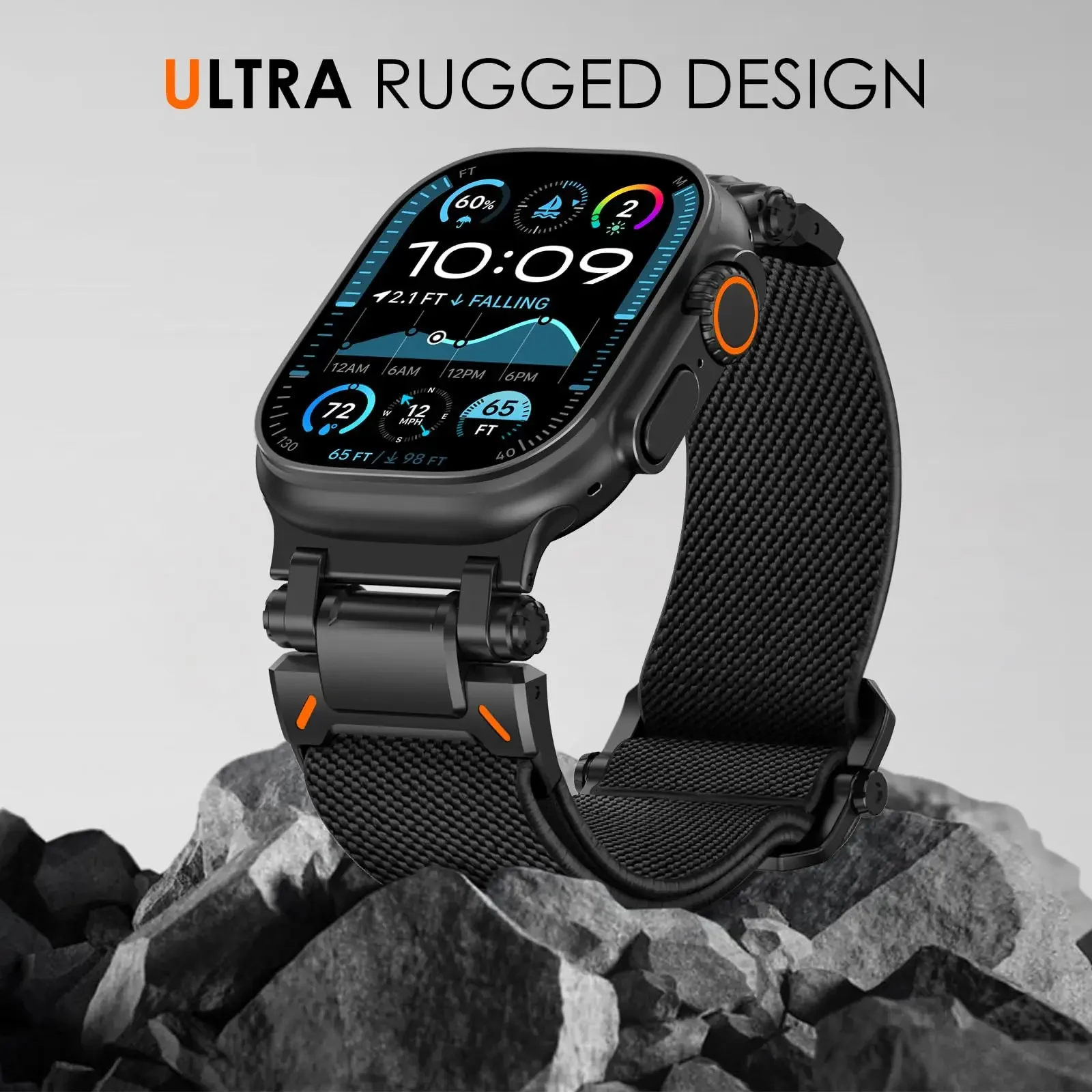 Sport Strap for Apple Watch Ultra 2 Band 49mm 46mm 45mm 44mm 42mm Metal Clasp Nylon Bracelet Correa iWatch Series 10 9 8 7 6 5 4